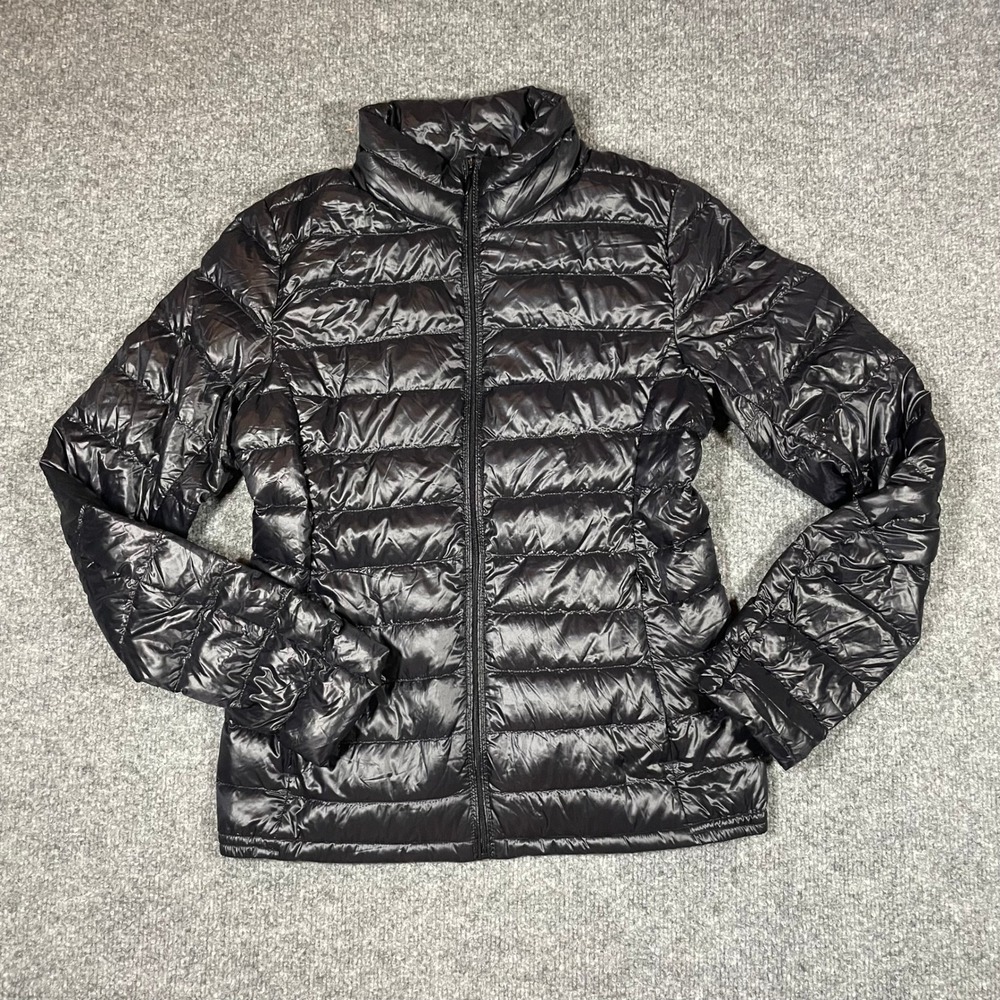 Uniqlo Ultra Light Down Jacket Womens XS Black Quilted Puffer Gorpcore Pockets